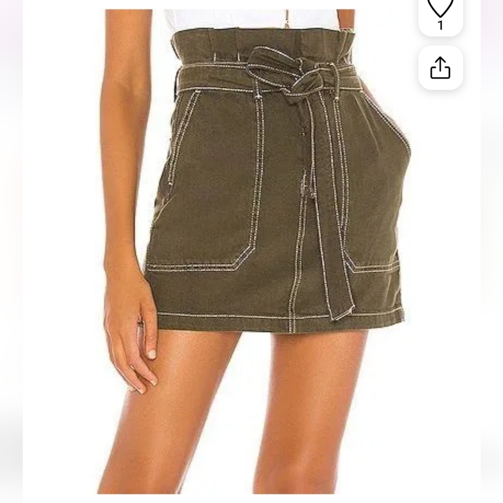 Free People Splendor In The Grass Paperbag Skirt - Picture 7 of 13